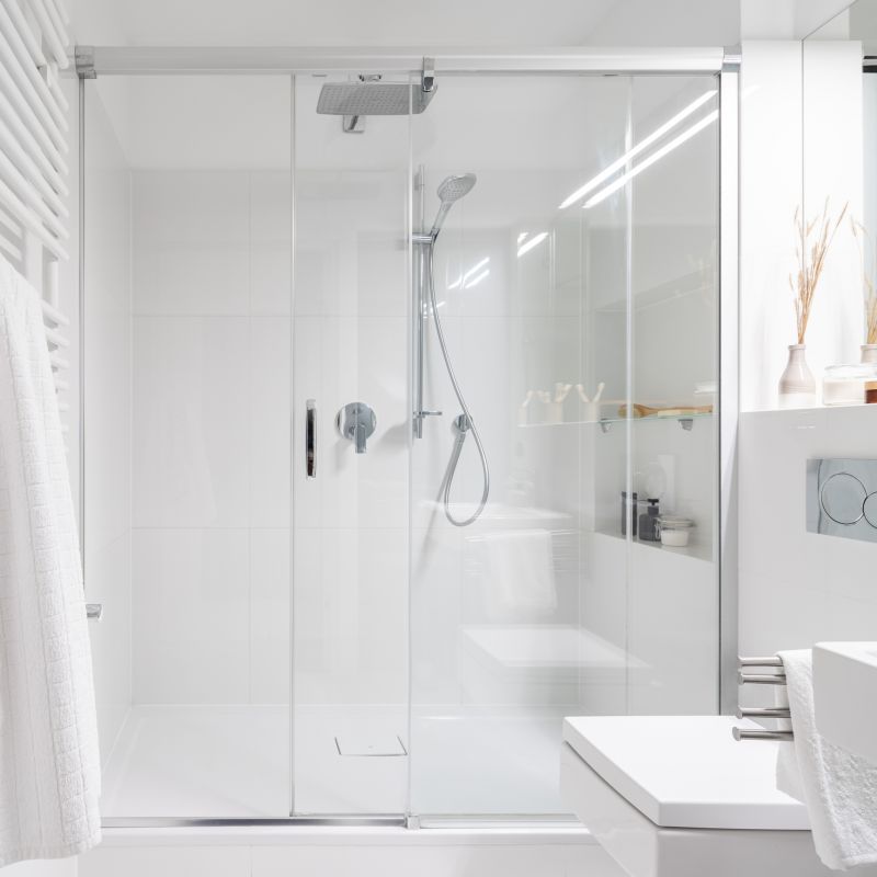 Glass Enclosed Shower